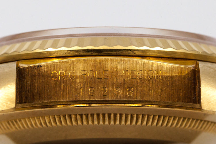 1991 Rolex YG Day-Date 18238 with Box and Papers