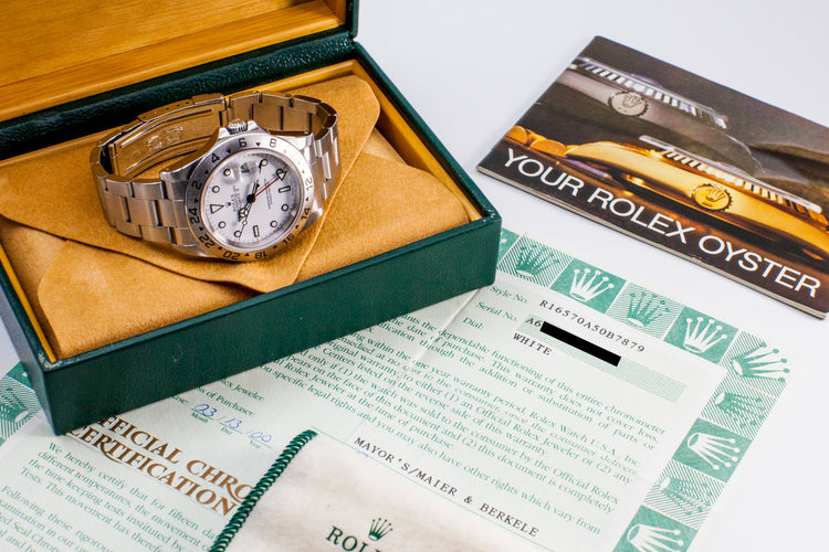 1999 Rolex Explorer II 16570 with Box and Papers