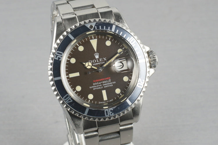 Rolex Red Submariner 1680 Meters First Mark 2 BROWN dial