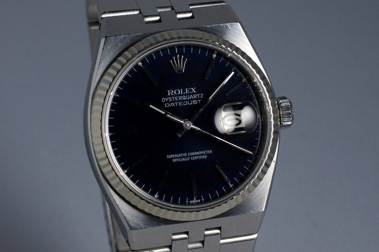 1980 Rolex OysterQuartz Datejust 17014 Black Dial
