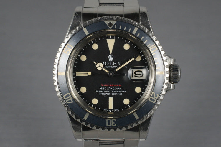 1970 Rolex Red Submariner 1680 Mark IV Dial