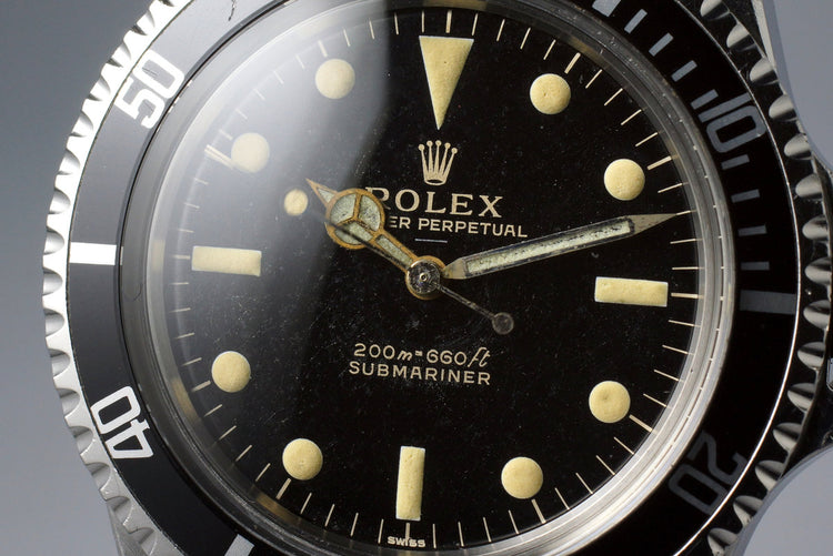 1963 Rolex Submariner 5513 Glossy Gilt UNDERLINE Dial