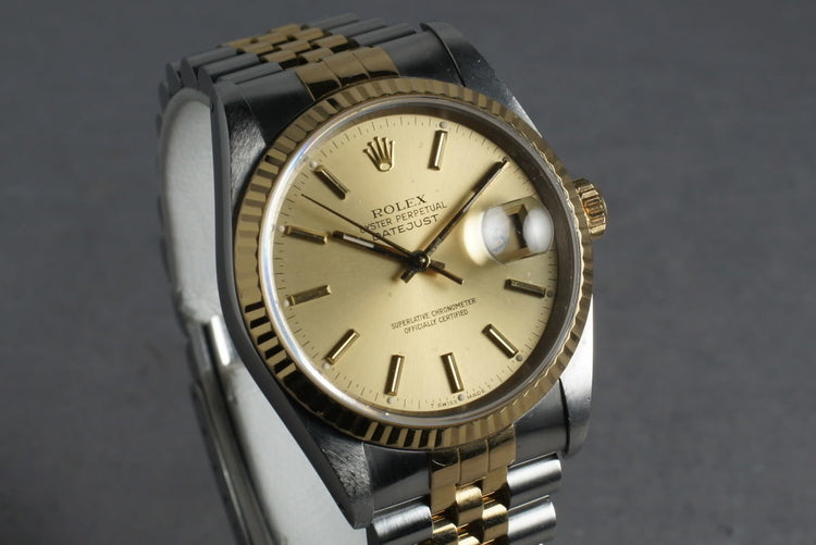 1988 Rolex 18K/SS DateJust 16233