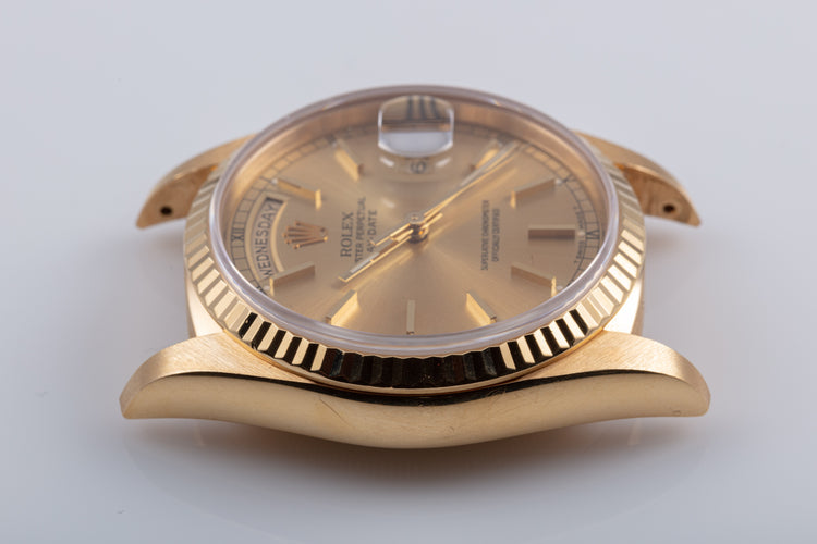 1989 Rolex Day-Date 18238 Champagne Dial with Rolex Service Card