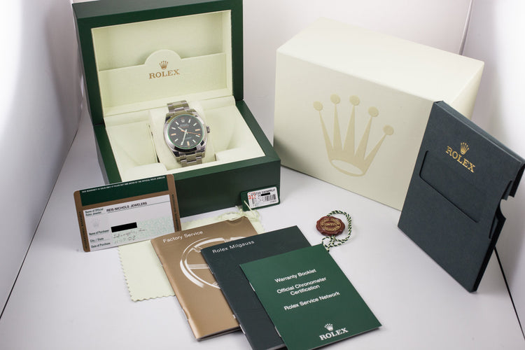 2008 MINT Rolex Milgauss 116400V with Box and Papers
