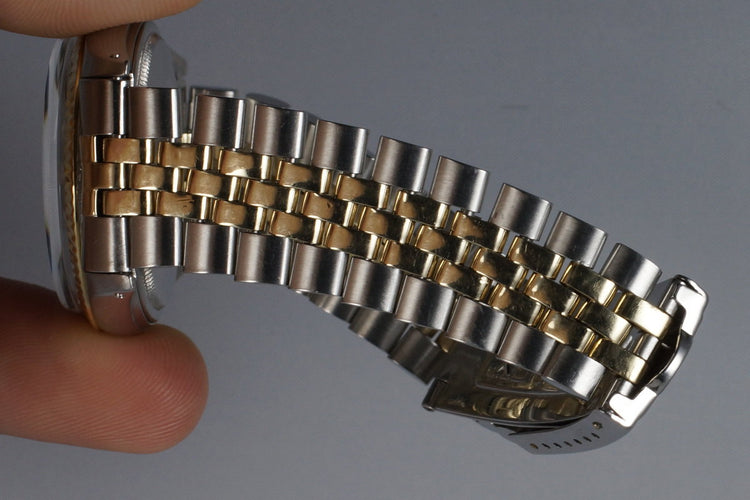 1964 Rolex Two Tone DateJust 1601 Glossy Gilt Black Dial