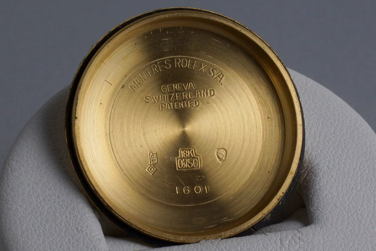 1972 Rolex YG DateJust 1601 Matte Black Dial