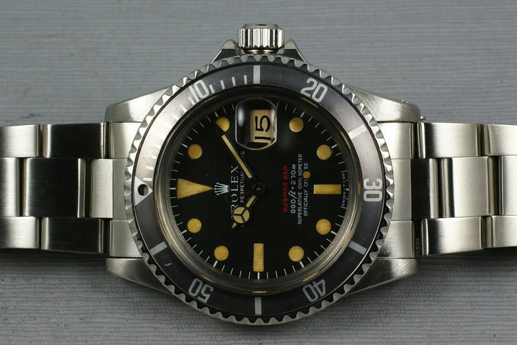 Rolex Red Submariner 1680 Dark Cream Marker and Purple/Ghost Gray insert