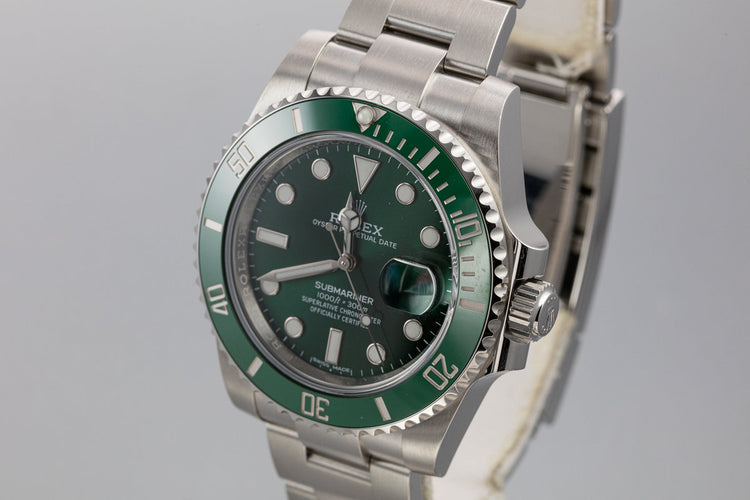 2019 Rolex Green Submariner 116610LV "Hulk" with Box and Papers