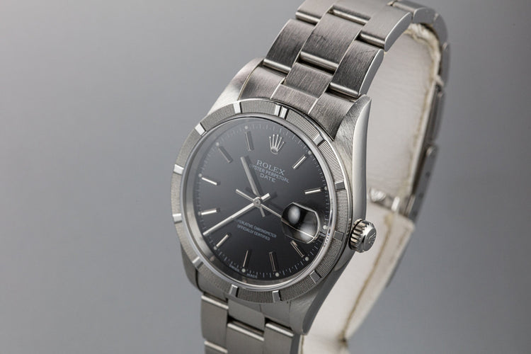 2005 Rolex Date 15210 Black Dial