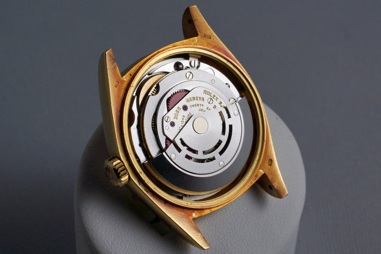 1979 Rolex YG Bark Day Date 18078 Champagne Dial with Box and Papers