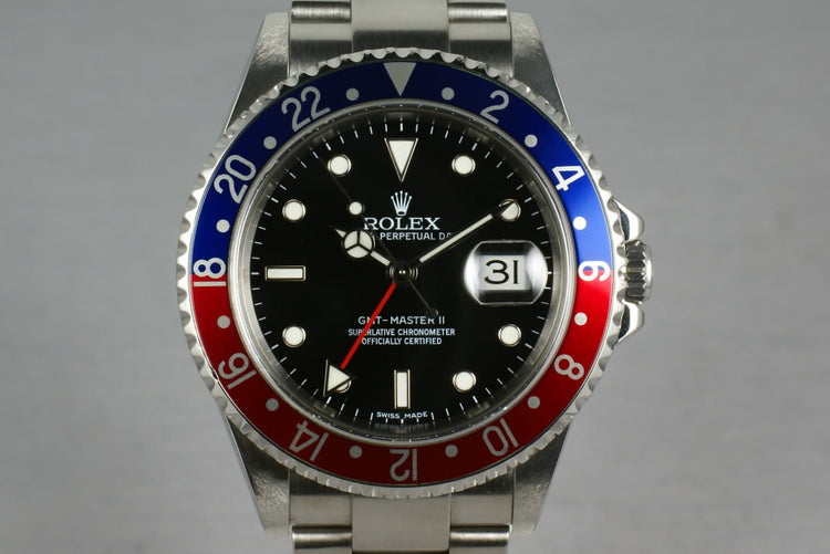 Rolex GMT 16710 M serial with 3186 movement with box and papers