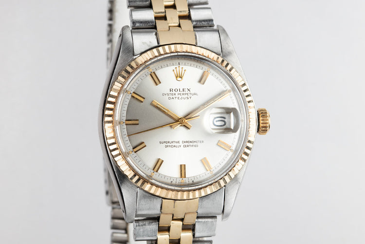 1972 Rolex Two-Tone DateJust 1601 with Silver Sigma "Wide Boy" Dial