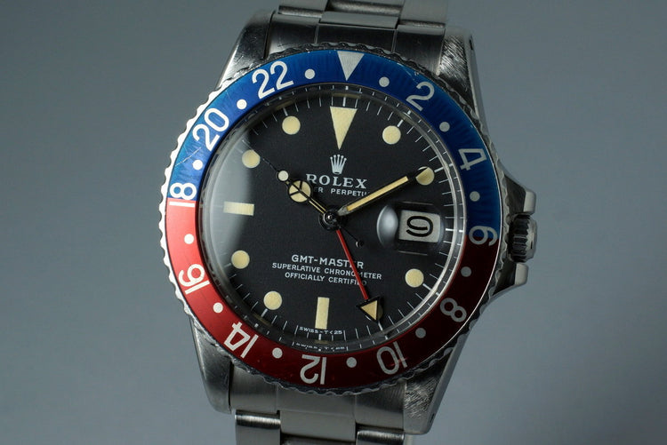 1971 Rolex GMT 1675 with Box and Papers