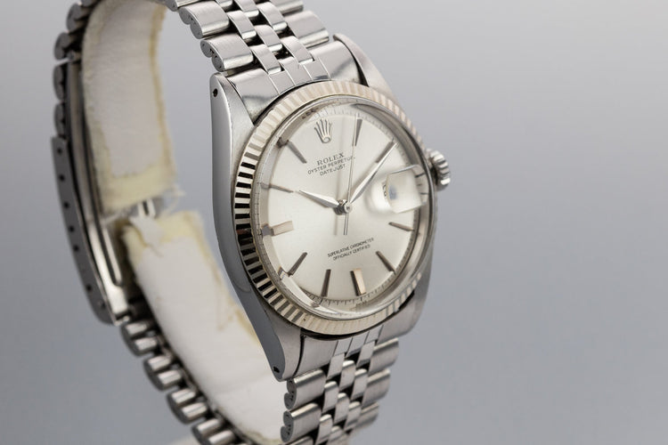 1964 Rolex DateJust 1601 with No Lume Silver Dial