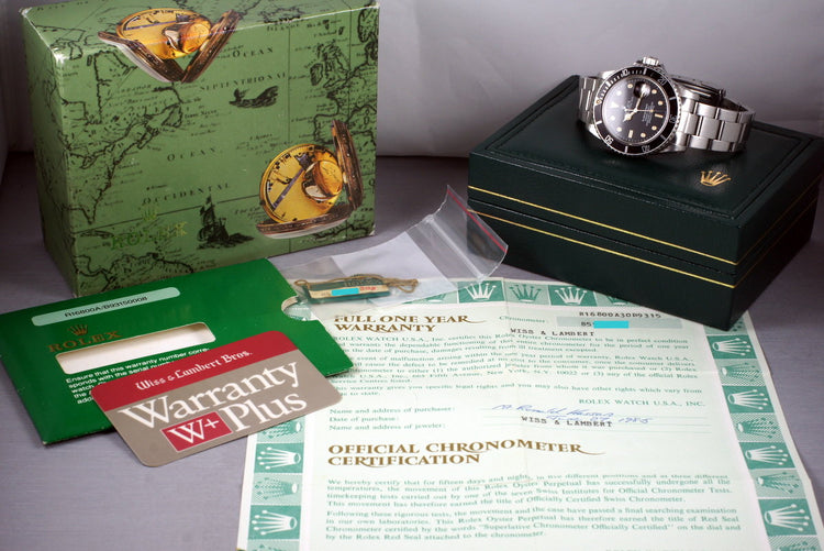 1984 Rolex Submariner 16800 with Box and Papers