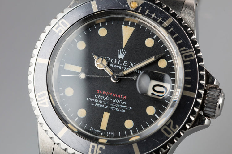 1970 Rolex Red Submariner 1680 Mark 4 Dial