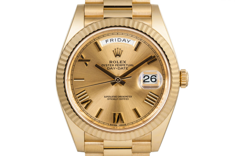 2017 Rolex 18K Day-Date 228238 with Box and Papers