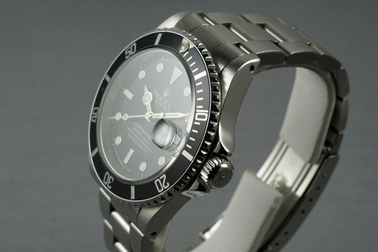1995 Rolex Submariner 16610 with Box and Papers
