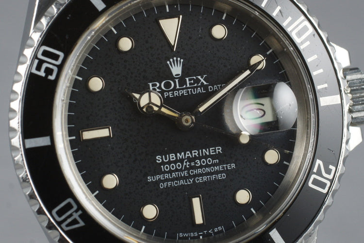 1987 Rolex Submariner 16800 with Box and Papers