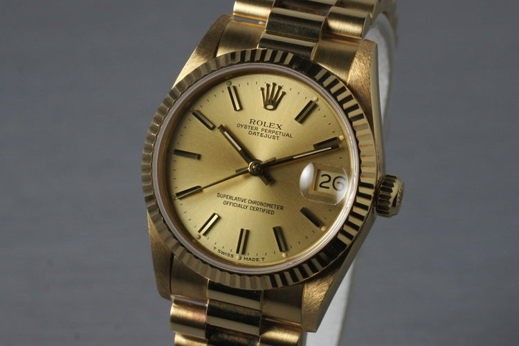 1986 Rolex 18K MidSize Datejust 68278