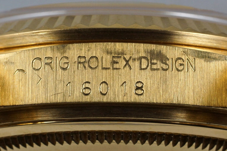 1983 Rolex YG Datejust 16018 with Champagne Roman Dial