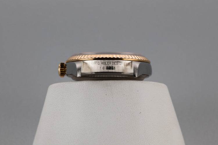 1995 Rolex Two Tone DateJust 16233 No Lume Pyramid Numeral Dial with Box and Papers