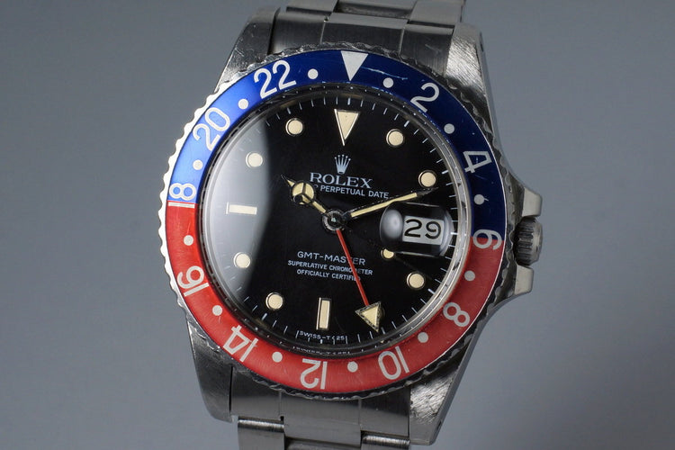 1985 Rolex GMT 16750 Spider Dial with Box and Papers
