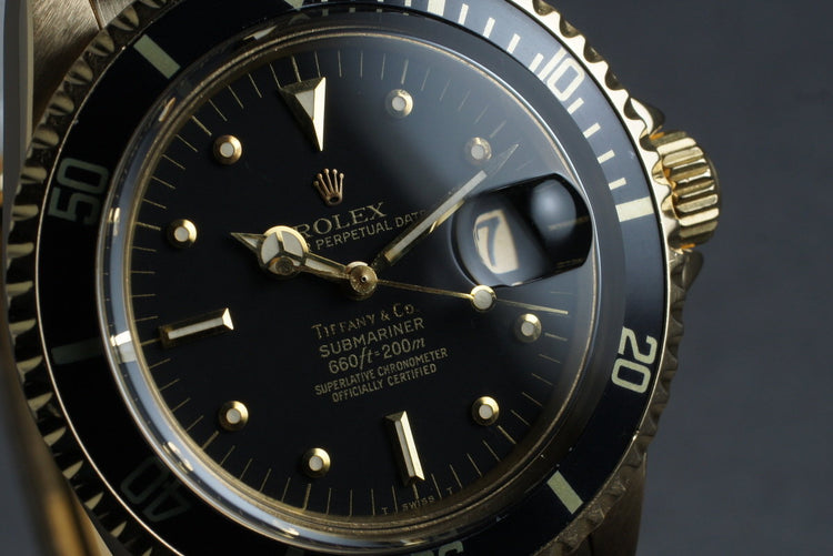 1969 Rolex 18K Submariner 1680 with Tiffany and Co Dial