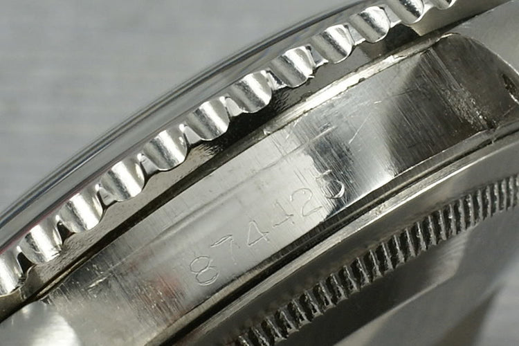 Rolex GMT Ref: 1675 Pointy Crown Guard chapter ring exclamation dial
