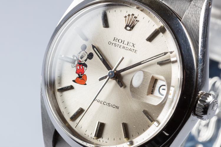 1977 Rolex Oyster Date Precision 6694 with Mickey Mouse and Box & Papers