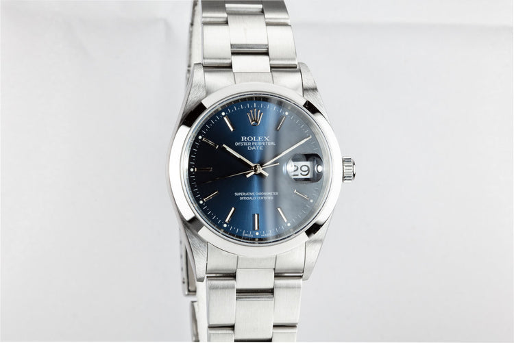 2000 Rolex Date 15200 Blue Dial