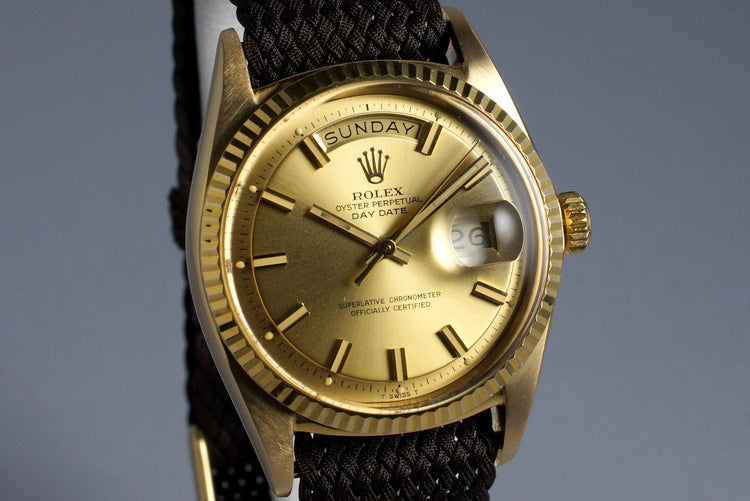 1970 Rolex YG Day-Date 1803 ‘Wide Boy’ Dial