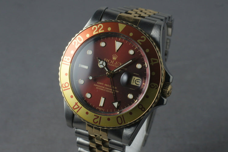 1982 Rolex 18K/SS GMT-Master 16753 Root Beer Dial