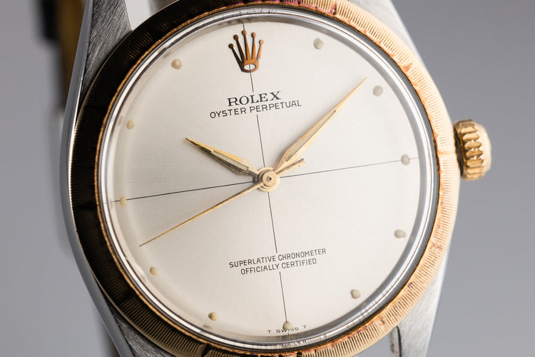1967 Rolex Two Tone Oyster Perpetual 1008 Silver Zephyr Dial