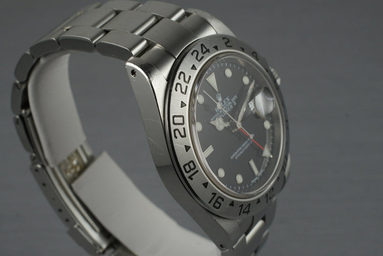 2000 Rolex Explorer II 16570 Black Dial with Box and Papers