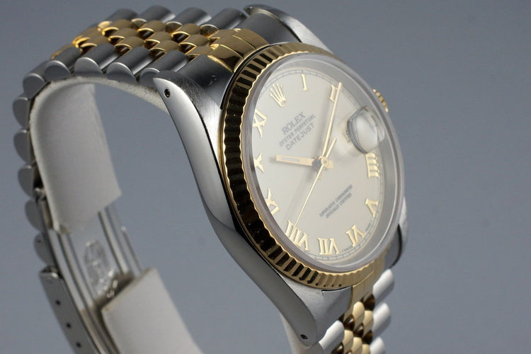 1988 Rolex Two Tone DateJust 16233 Cream Roman Dial