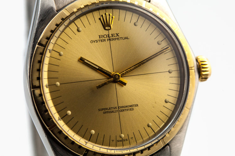 1969 Rolex Two Tone Oyster Perpetual 1038 Zephyr Dial and Bezel