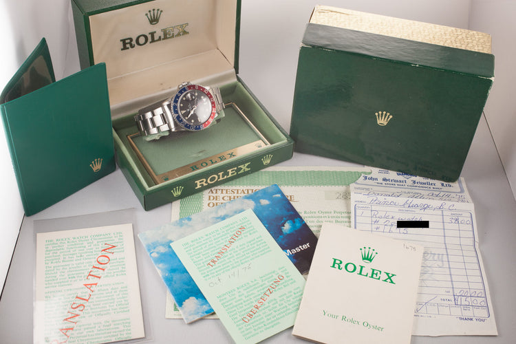 1970 Rolex GMT-Master 1675 "Pepsi" with Box and Papers
