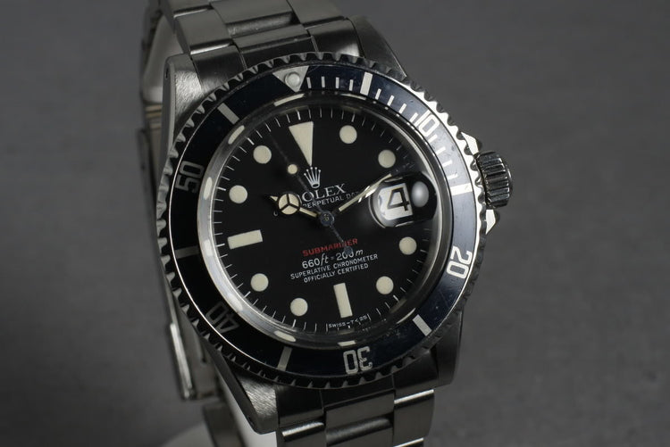 1972 Rolex Red Submariner 1680 Mark 6