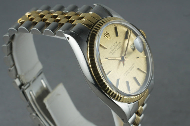 1978 Rolex 18K/SS DateJust 16013 Linen Dial