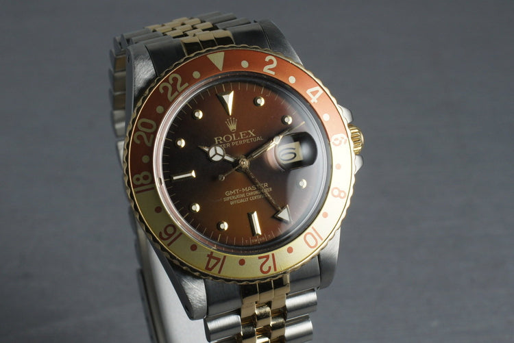 Rolex GMT Two Tone 16753 with root beer nipple dial