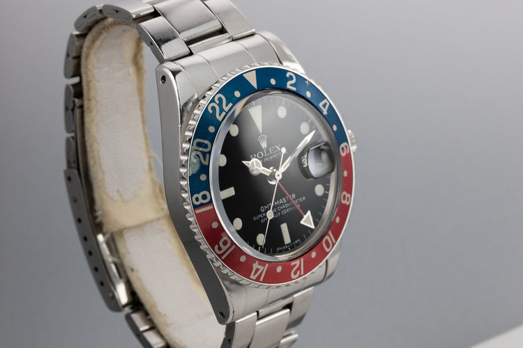 1977 Rolex GMT-Master 1675 "Pepsi" with Box, Papers, and Service Papers