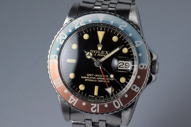 1964 Rolex GMT 1675 Glossy Gilt Dial with Box and Papers