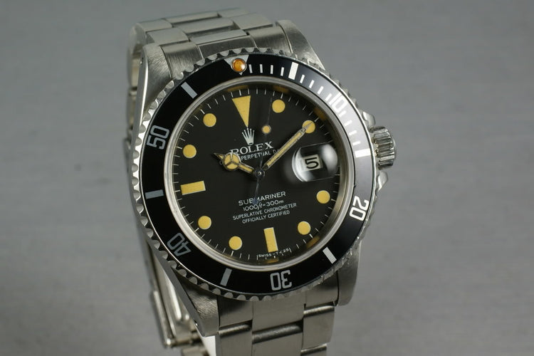Rolex Submariner 16800 Amazing Orange Lume