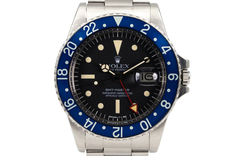 1977 Rolex GMT 1675 Blueberry Radial