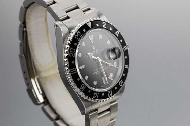 1995 Rolex GMT-Master 16700 Black Bezel with Service Papers