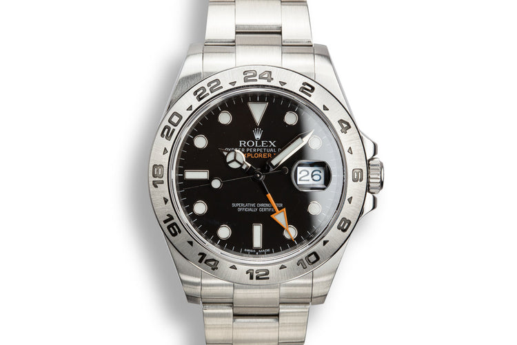 2010 Rolex Explorer II 216570 Black Dial with Box and Papers