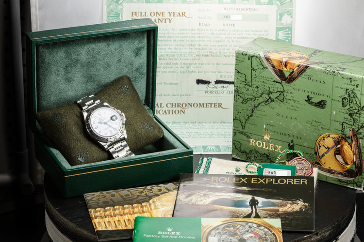 1991 Rolex Explorer II 16570 White Dial with Box and Papers