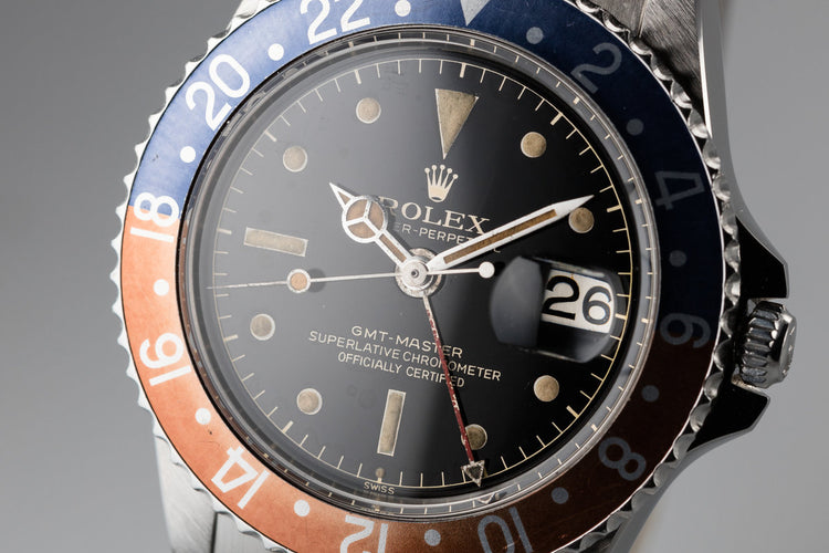 1961 Rolex GMT-Master 1675 with Gilt Chapter Ring Exclamation Dial
